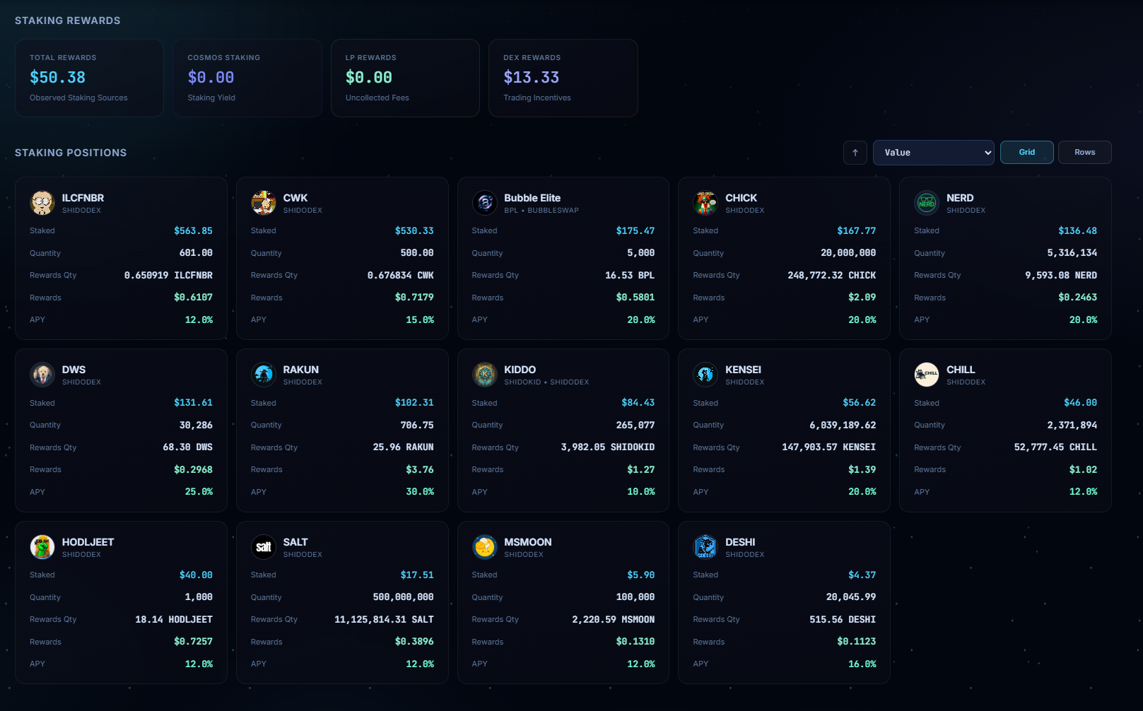 Staking: Rewards Control